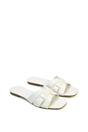 White XY LONDON White 'Luci' Strappy Slider Sandals With Square Toe, Image 5 of 5