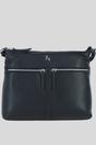 Black 'Mourne' Sleek Real Leather Shoulder Bag, Image 1 of 5