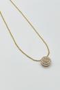 Gold Diamante Halo Necklace & Earrings Set, Image 3 of 5