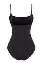 Black Strappy Square Neck Ruched Waist Swimsuit, Image 3 of 4