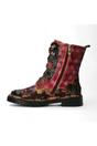 Red Womens Gothic Ankle High Boots-INCAS-036, Image 4 of 7