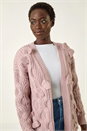 Light Pink 3D Bow Knit Cardigan, Image 4 of 5