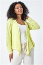Lemon  Petite Waterfall Front Cotton Knit Cardigan, Image 4 of 5