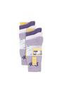 Purple 6 Pack Hiking Breathable Cotton Boot Socks, Image 2 of 3