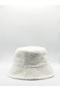 Cream SVNX Cream Borg Bucket Hat - Reversible, Image 5 of 5