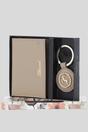 Beige Elegant Real Leather Card Holder & Key Ring Set, Image 1 of 5