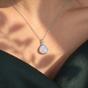 Silver Moonstone June Birthstone 925 Sterling Silver Necklace, Image 2 of 5