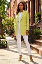 Lime Longline Boucle Textured Jacket, Image 2 of 4