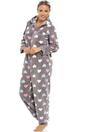 Grey Multicoloured Heart Print Supersoft Grey Onesie, Image 4 of 5