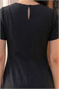 Black Petite Textured Midi Dress, Image 4 of 4
