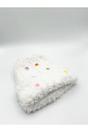White Beanie with Multicolour Buttons, Image 4 of 4
