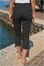 Black Petite Spot Print Bengaline Crop Trouser, Image 3 of 4