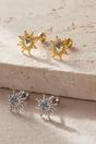 Gold Sun Cartilage Studs Sterling Silver 20G, Image 1 of 3