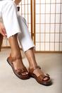 Tan Circa Flatform Double Buckle Black Sandal, Image 1 of 2