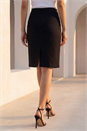 Black Petite Stretch Pencil Skirt, Image 3 of 4