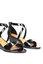 Black 'Kylie' Strappy Sandal Wedge Heels With Ankle Strap, Image 6 of 6
