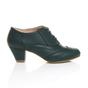 Teal AJVANI Teal Mid Heel Brogue Ankle Boots Shoe Boots, Image 2 of 6