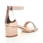 Rose Gold AJVANI Rose Gold Mid Block Heel Ankle Strap Sandals, Image 4 of 6