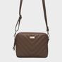 Tan 'IRIS' Quilted Soft Pebble Grain Leather Crossbody Bag, Image 1 of 6
