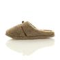 Mocha AJVANI Mocha Fleece Mules Slippers, Image 2 of 5