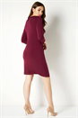 Wine Twist Front Detail Dress, Image 3 of 4
