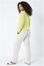 Lemon  Petite Waterfall Front Cotton Knit Cardigan, Image 3 of 5