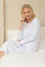 Blue Long Sleeve Cuddle Knit Nightdress, Image 3 of 6