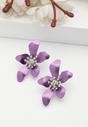 Plum AVANT-GARDE PARIS Plum Floral Stud Earrings, Image 2 of 5