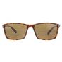 Brown Montana Brown Rectangle Brown Turtle Rubbertouch Brown Polarized Sunglasses, Image 1 of 4