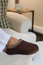 Brown 'Oak' Aztec Detail Fur Lining Mini Boots, Image 1 of 3