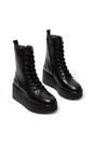 Black Womens Soft Platform Ankle Boots-HAIT273, Image 2 of 5