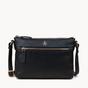 Black 'BECKY' Pebble Grain Real Leather Crossbody Bag, Image 1 of 4