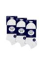 White 9 Pack Honeycomb Top Ankle Cotton Socks, Image 2 of 3