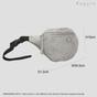Grey 'NOAH' Real Leather Bum Belt Bag, Image 6 of 6