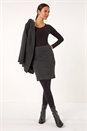 Charcoal Smart Textured Stretch Skirt, Image 2 of 5