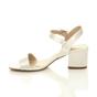 Ivory AJVANI Ivory Mid Block Heel Buckle Strappy Sandals, Image 3 of 6