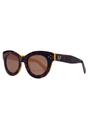 Black Retro Round-Frame Fashion Sunglasses, Image 1 of 7