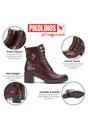 Brown Women’s Combat Ankle Boots -W7H-8510, Image 3 of 7