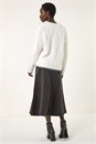Ivory  Fluffy Stripe Knit Jumper, Image 2 of 5