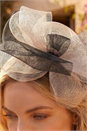 Light Pink Bow Veil Fascinator, Image 4 of 4