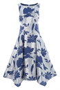 Silver Floral Jacquard Fit and Flare Dress, Image 5 of 5