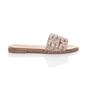Rose Gold Flat Diamante Mule Sandals Flip Flips Sliders, Image 2 of 4