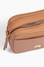 Tan Faux Leather Crossbody Camera Bag, Image 2 of 3