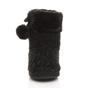 Black AJVANI Black Knitted Glitter Ankle Boot Slippers, Image 6 of 6