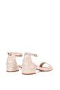 Natural XY LONDON Natural 'Tate' Low Block Heel Sandals With Ankle Strap, Image 5 of 5