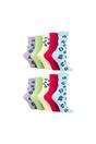 Multi 10 Pairs Bamboo Crew Socks with Patterns, Image 1 of 3
