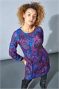 Magenta Paisley Print Swing Dress, Image 4 of 5