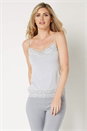 Grey Lace Trim Camisole Top, Image 1 of 4