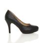Black AJVANI Black High Heel Court Shoes, Image 2 of 6