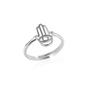 Silver Hamsa Hand Adjustable Ring in Sterling Silver, Image 1 of 4